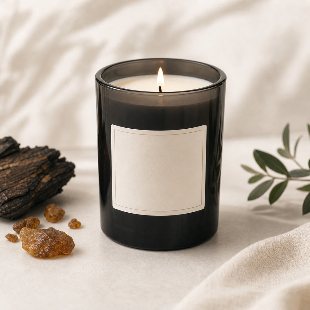 Amber and Smoke pet-friendly fragrance candle
